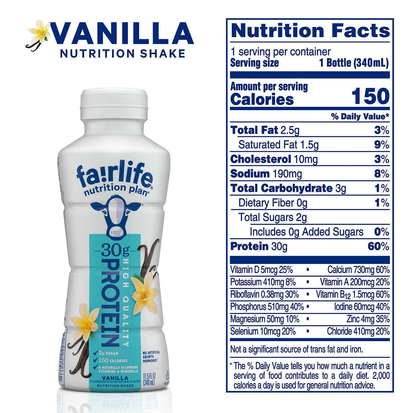 Fair Life Nutrition Plan High Protein Liquid Shake,Vanilla(Pack of 12)