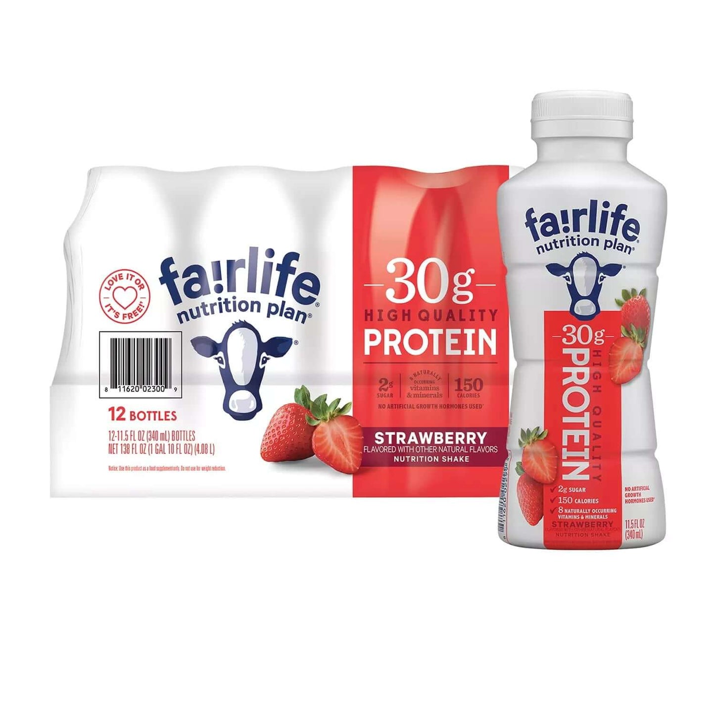 Fair Life Nutrition Plan High Protein Liquid Shake,Strawberry(Pack of 12)